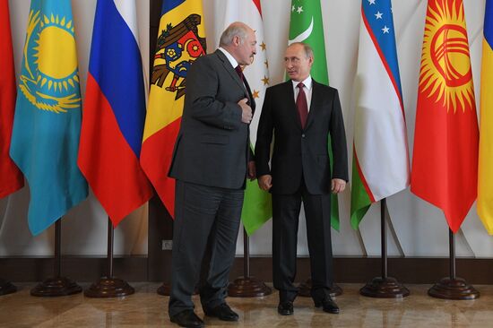 President Vladimir Putin at CIS Council of Heads of State Meeting