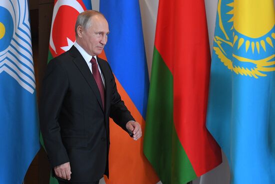 President Vladimir Putin at CIS Council of Heads of State Meeting