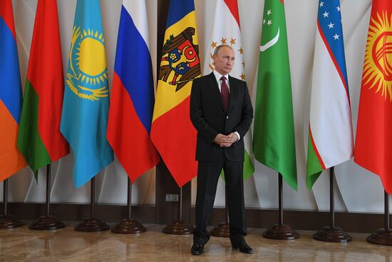 President Vladimir Putin at CIS Council of Heads of State Meeting