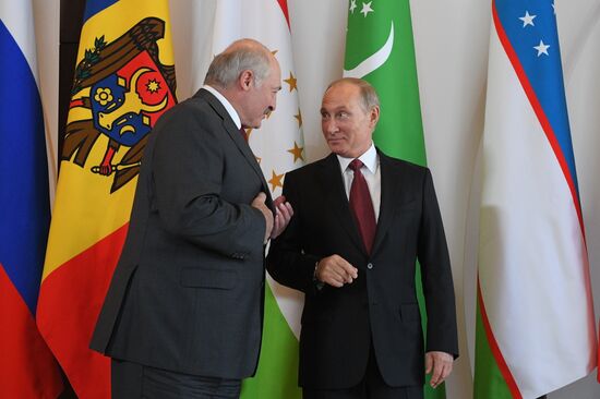 President Vladimir Putin at CIS Council of Heads of State Meeting