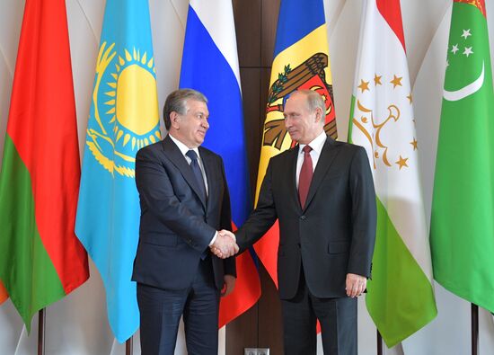 President Vladimir Putin attends meeting of CIS Council of Heads of State