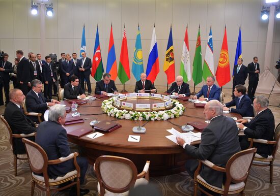 President Vladimir Putin attends meeting of CIS Council of Heads of State