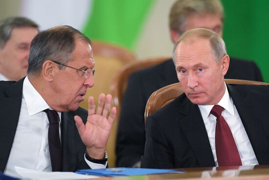 President Vladimir Putin attends meeting of CIS Council of Heads of State