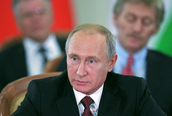 President Vladimir Putin attends meeting of CIS Council of Heads of State