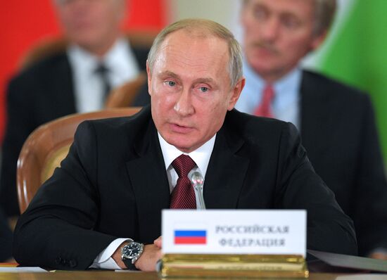President Vladimir Putin attends meeting of CIS Council of Heads of State