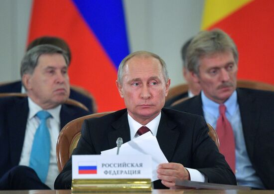 President Vladimir Putin attends meeting of CIS Council of Heads of State