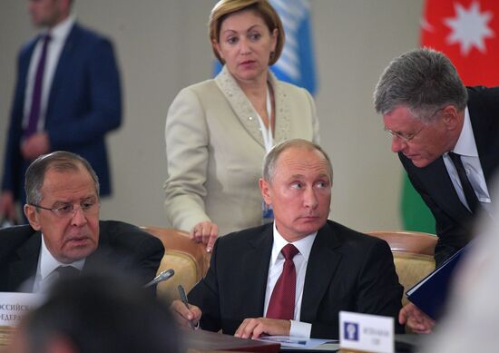 President Vladimir Putin attends meeting of CIS Council of Heads of State