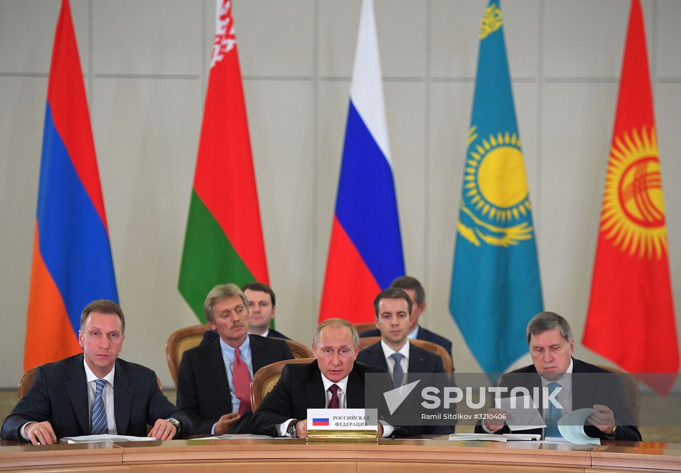 Russian President Vladimir Putin attends EAEU summit