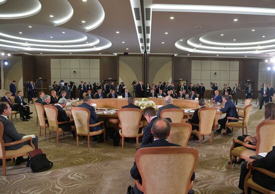 Russian President Vladimir Putin attends EAEU summit