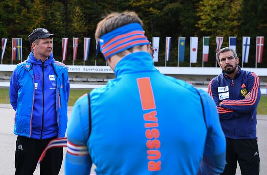 Biathlon. Russian national team's training session