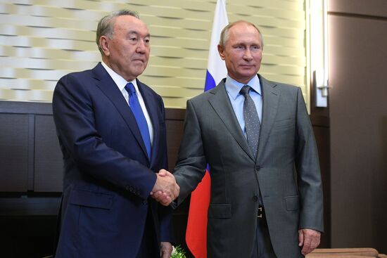 President Vladimir Putin meets with President of Kazakhstan Nursultan Nazarbayev