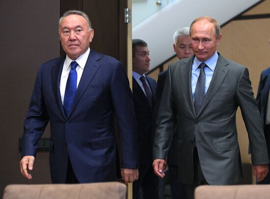 President Vladimir Putin meets with President of Kazakhstan Nursultan Nazarbayev