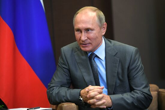 President Vladimir Putin meets with President of Kazakhstan Nursultan Nazarbayev