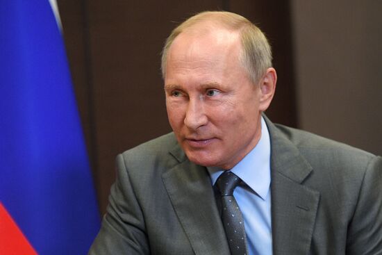President Vladimir Putin meets with President of Kazakhstan Nursultan Nazarbayev