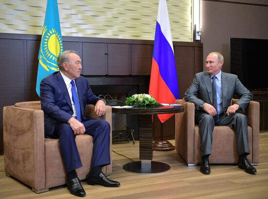 President Vladimir Putin meets with President of Kazakhstan Nursultan Nazarbayev