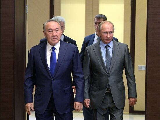 President Vladimir Putin meets with President of Kazakhstan Nursultan Nazarbayev