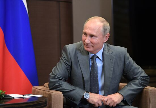 President Vladimir Putin meets with President of Kazakhstan Nursultan Nazarbayev