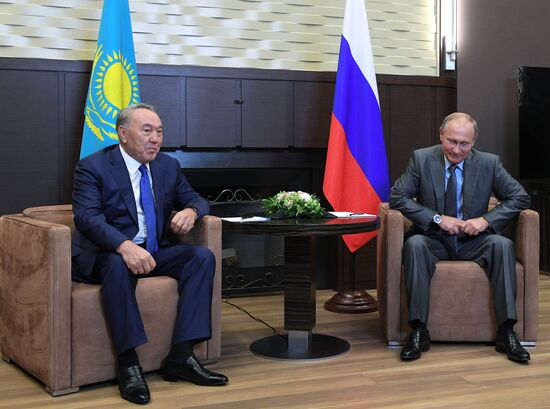 President Vladimir Putin meets with President of Kazakhstan Nursultan Nazarbayev