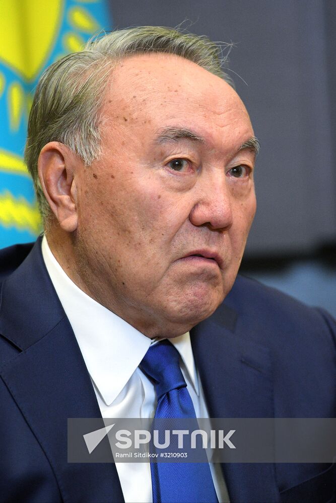 President Vladimir Putin meets with President of Kazakhstan Nursultan Nazarbayev