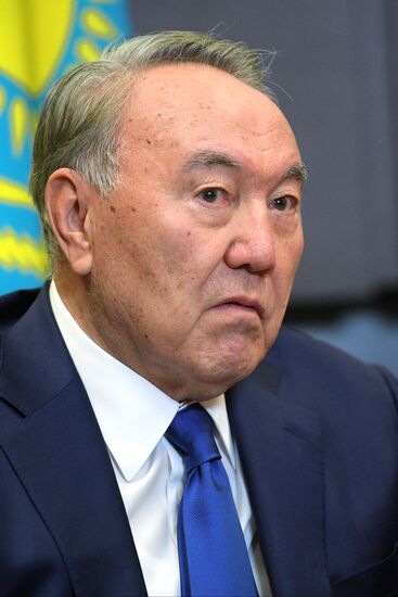 President Vladimir Putin meets with President of Kazakhstan Nursultan Nazarbayev