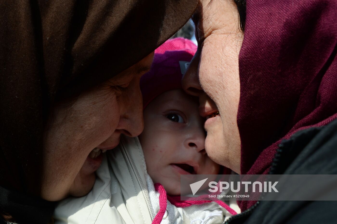 Children rescued in Iraw are welcomed in Grozny