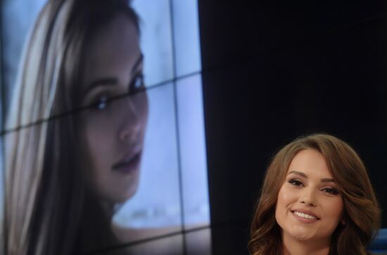 News conference by Russian contestants in Miss World 2017 and Miss Universe 2017