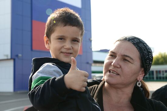 Children rescued in Iraq are welcomed in Grozny