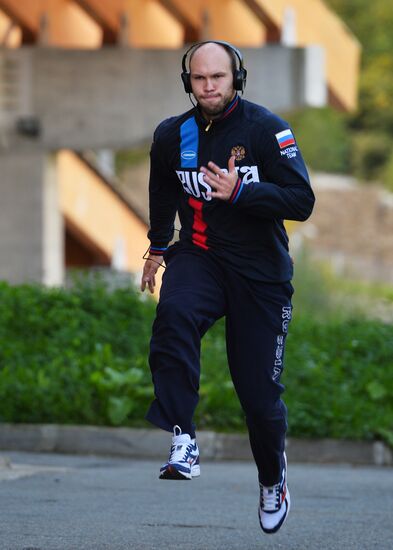 Bobsleigh. Russian team's muster drill