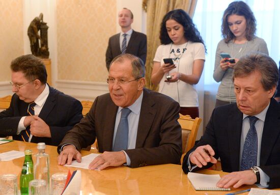 Foreign Minister Sergei Lavrov's meetings in Moscow