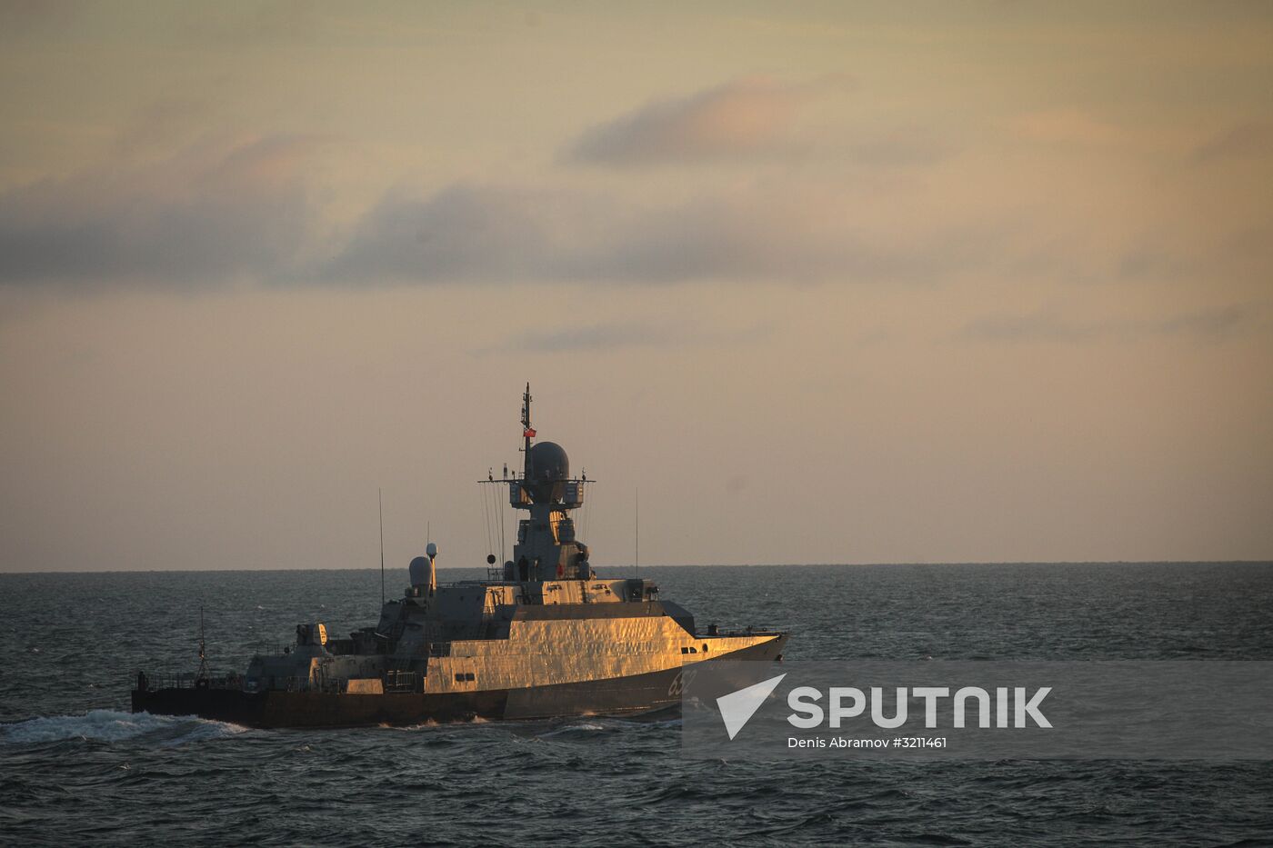 Manuevers of Russian Navy's Caspian Flotilla