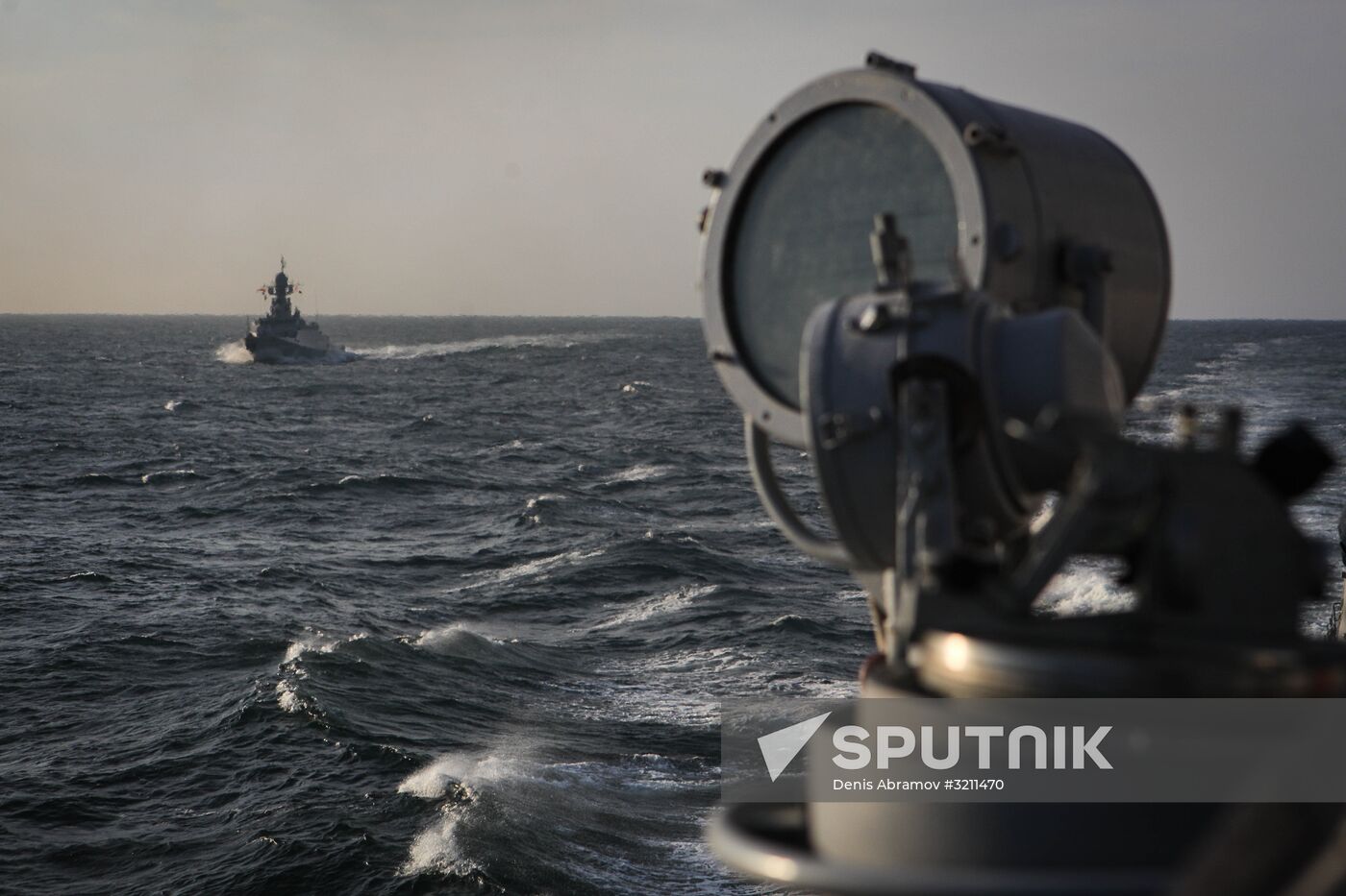 Manuevers of Russian Navy's Caspian Flotilla