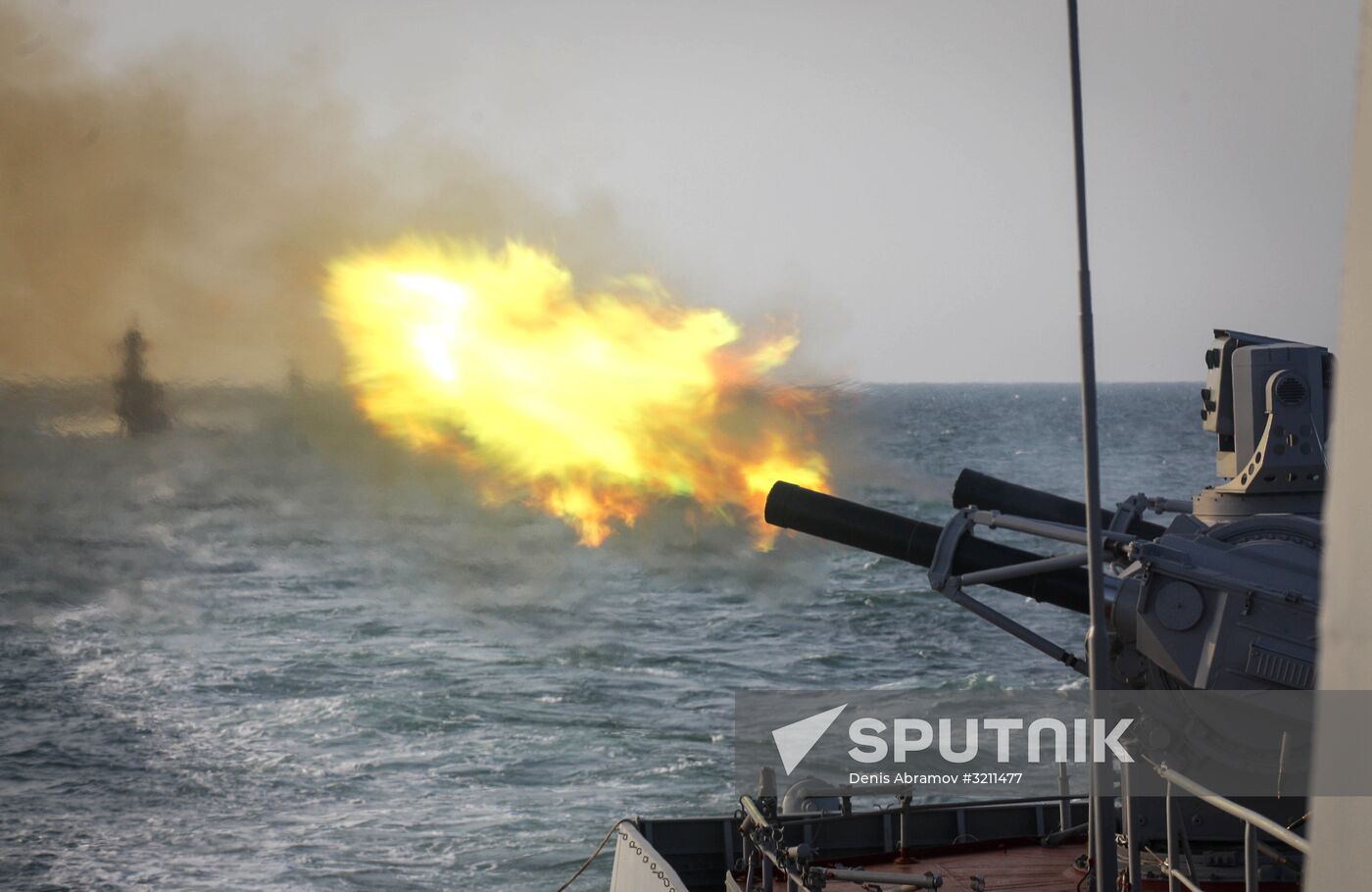 Manuevers of Russian Navy's Caspian Flotilla