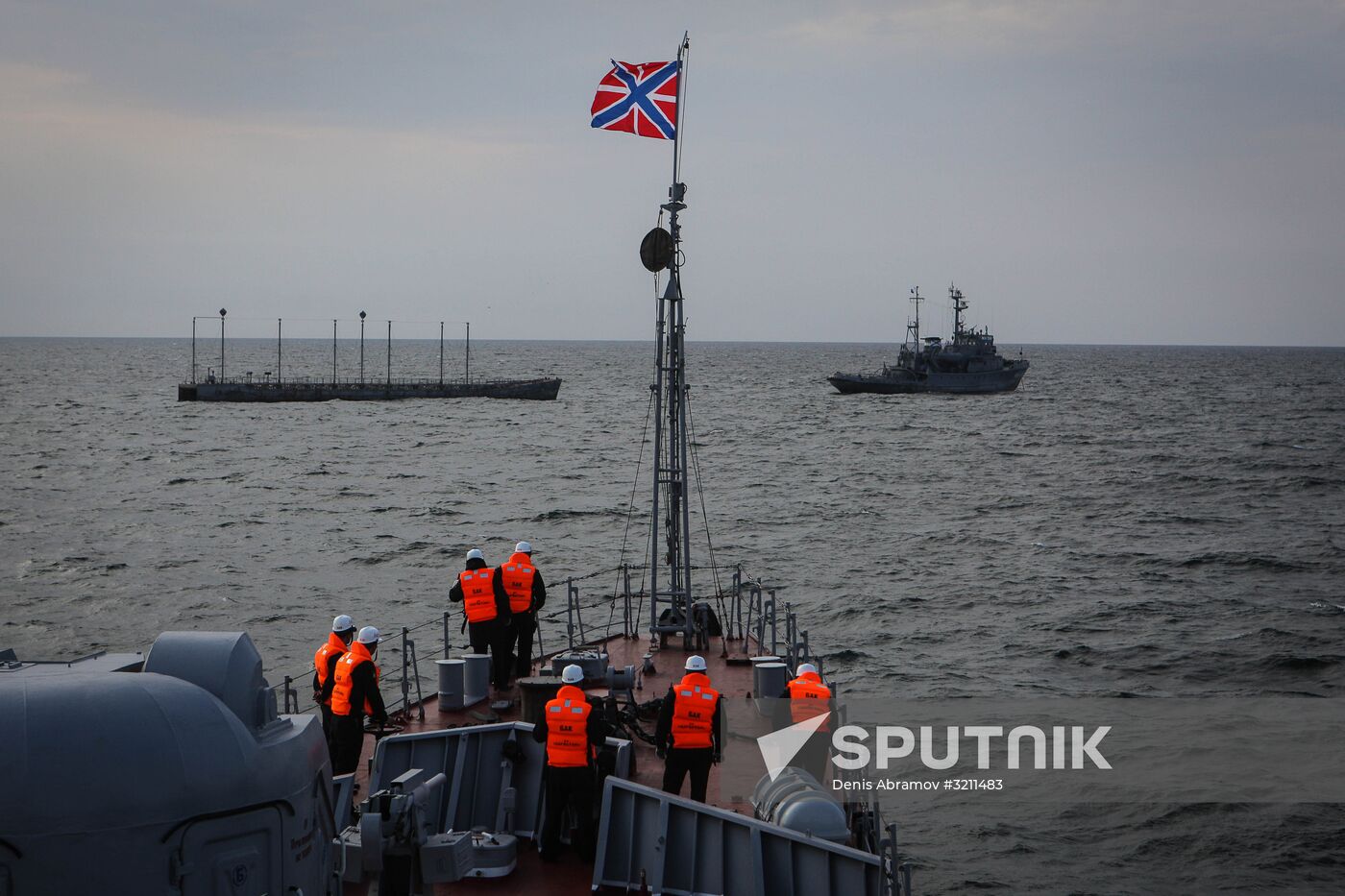 Manuevers of Russian Navy's Caspian Flotilla