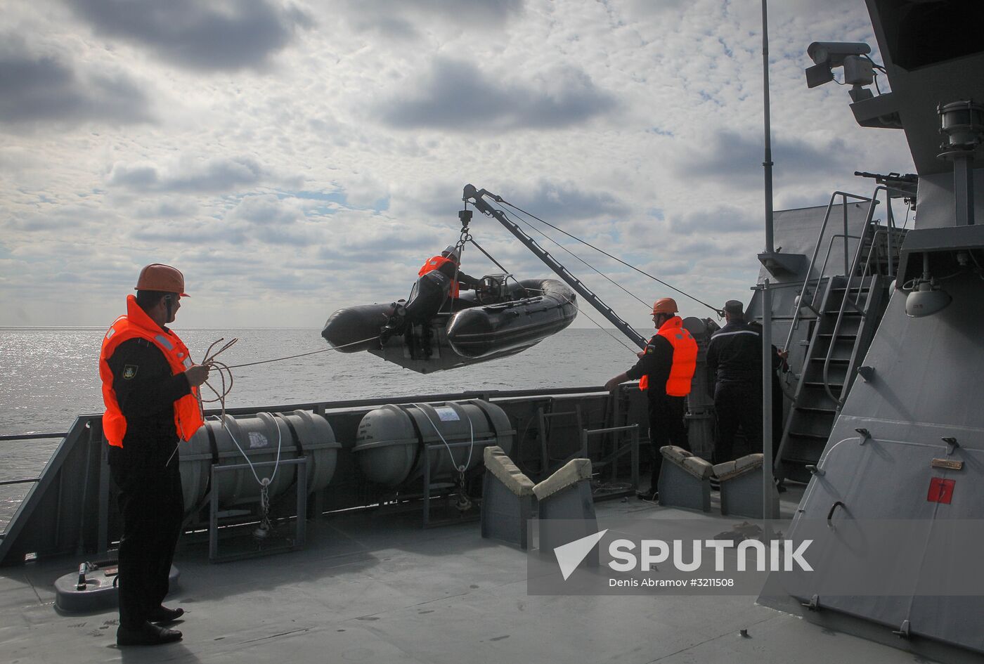 Manuevers of Russian Navy's Caspian Flotilla