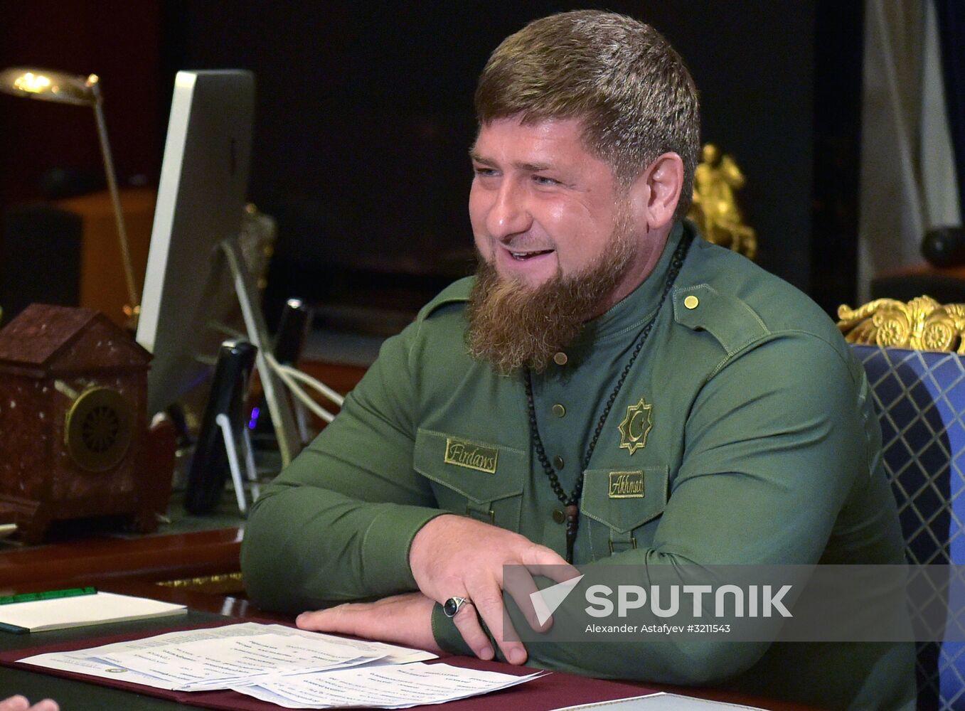 Prime Minister Dmitry Medvedev meets with head of Chechnya Ramzan Kadyrov