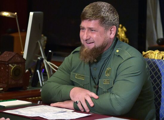 Prime Minister Dmitry Medvedev meets with head of Chechnya Ramzan Kadyrov