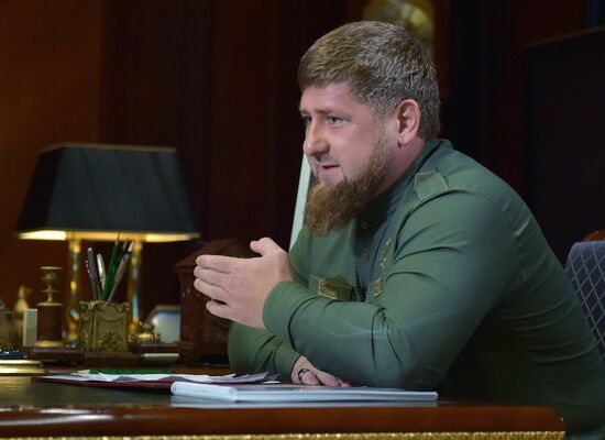 Prime Minister Dmitry Medvedev meets with head of Chechnya Ramzan Kadyrov