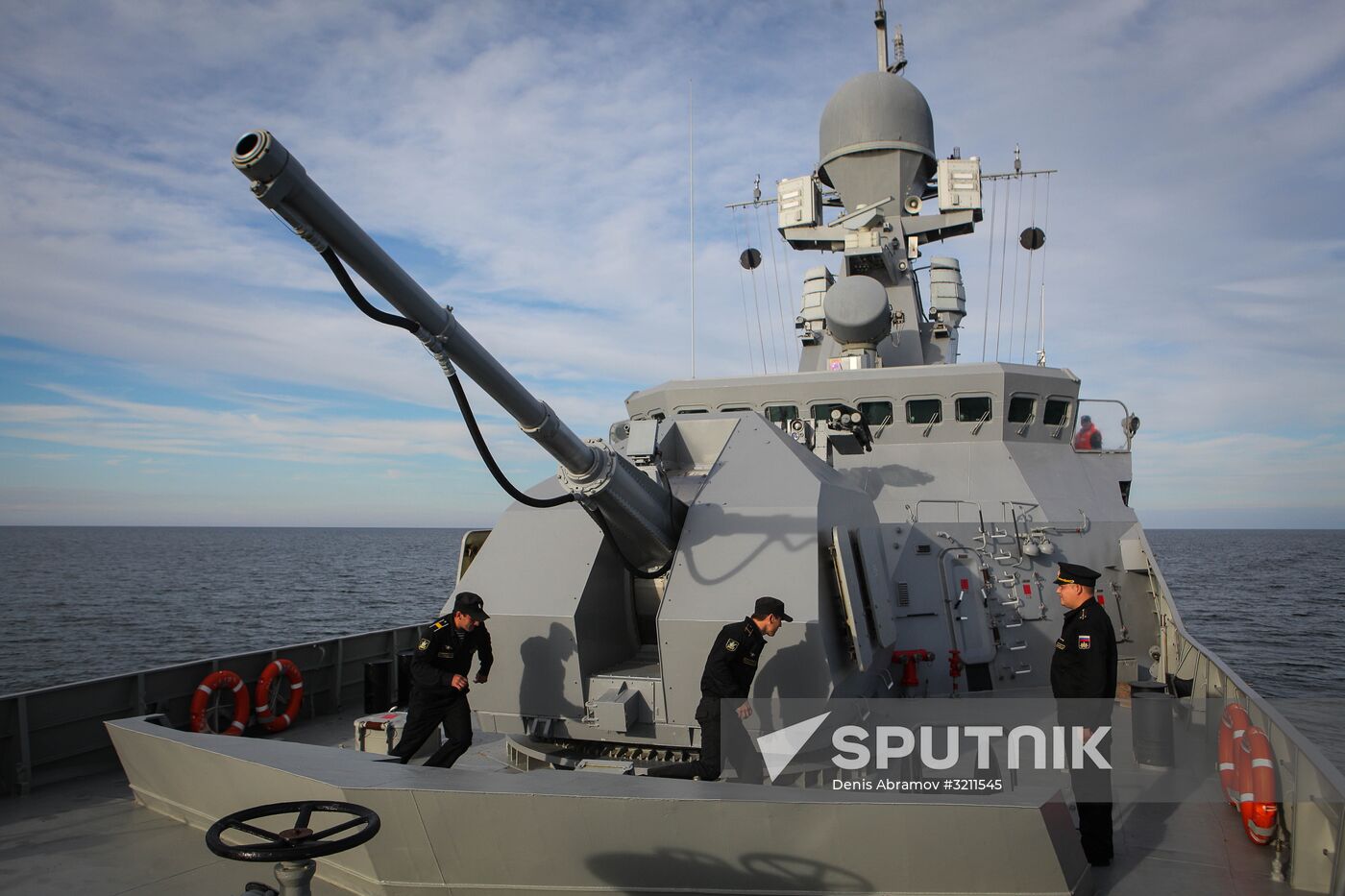 Manuevers of Russian Navy's Caspian Flotilla