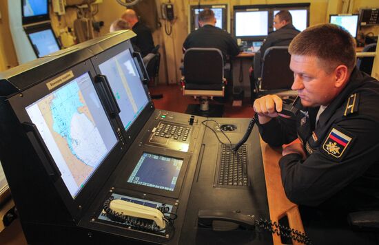 Manuevers of Russian Navy's Caspian Flotilla