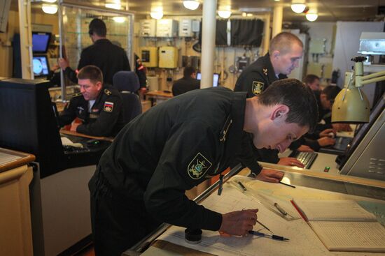Manuevers of Russian Navy's Caspian Flotilla