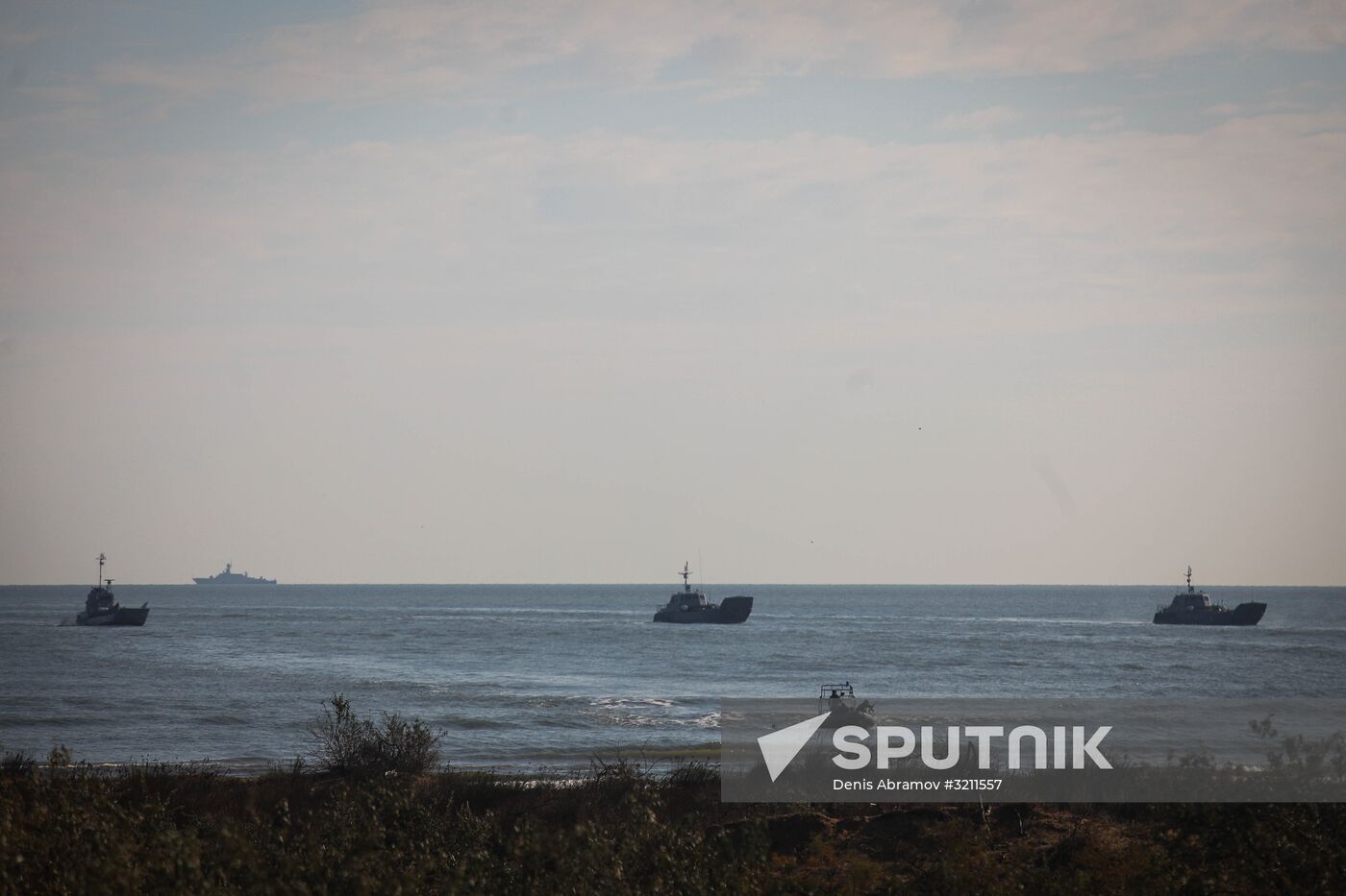 Manuevers of Russian Navy's Caspian Flotilla