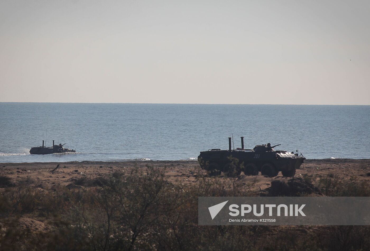 Manuevers of Russian Navy's Caspian Flotilla