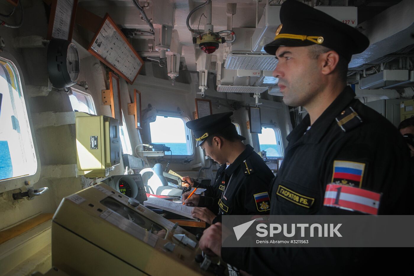 Manuevers of Russian Navy's Caspian Flotilla