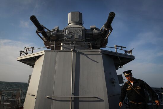 Manuevers of Russian Navy's Caspian Flotilla