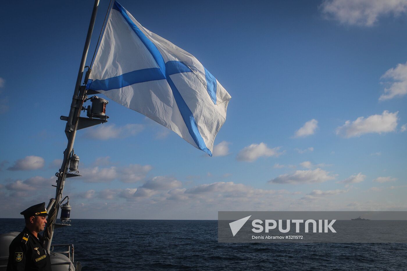 Manuevers of Russian Navy's Caspian Flotilla