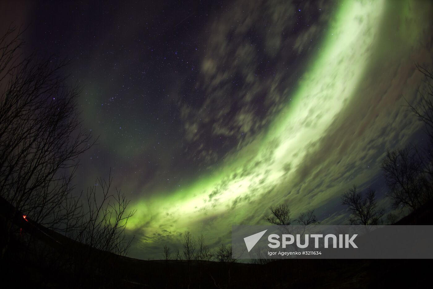 Northern lights in Murmansk region