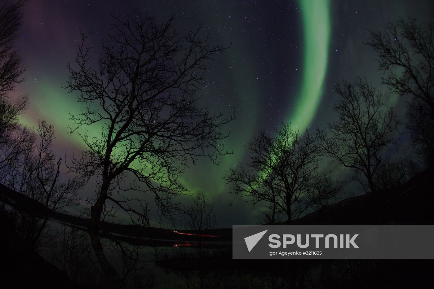 Northern lights in Murmansk region