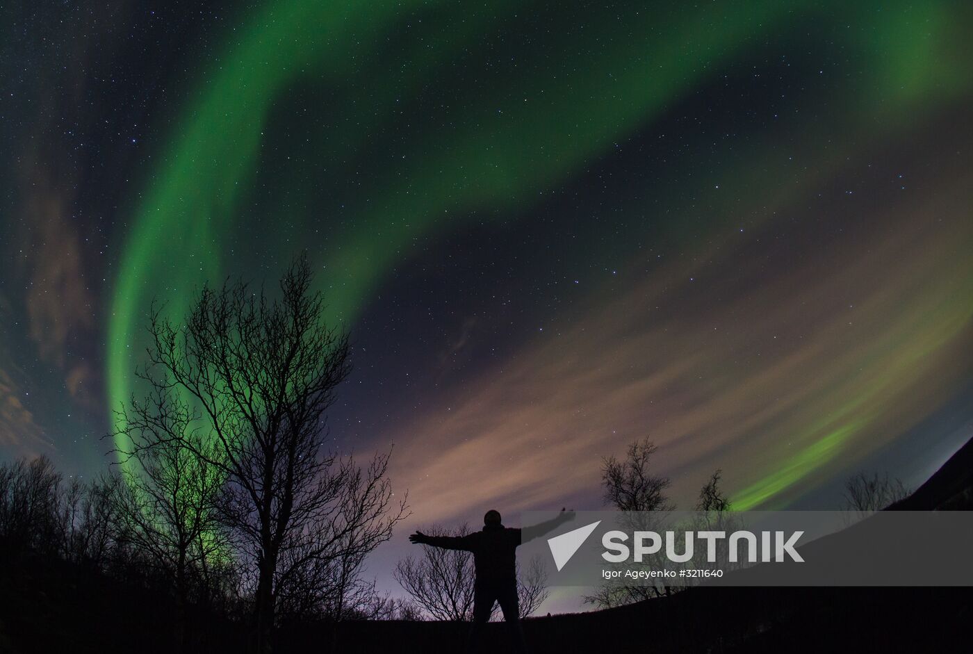 Northern lights in Murmansk region