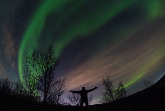 Northern lights in Murmansk region