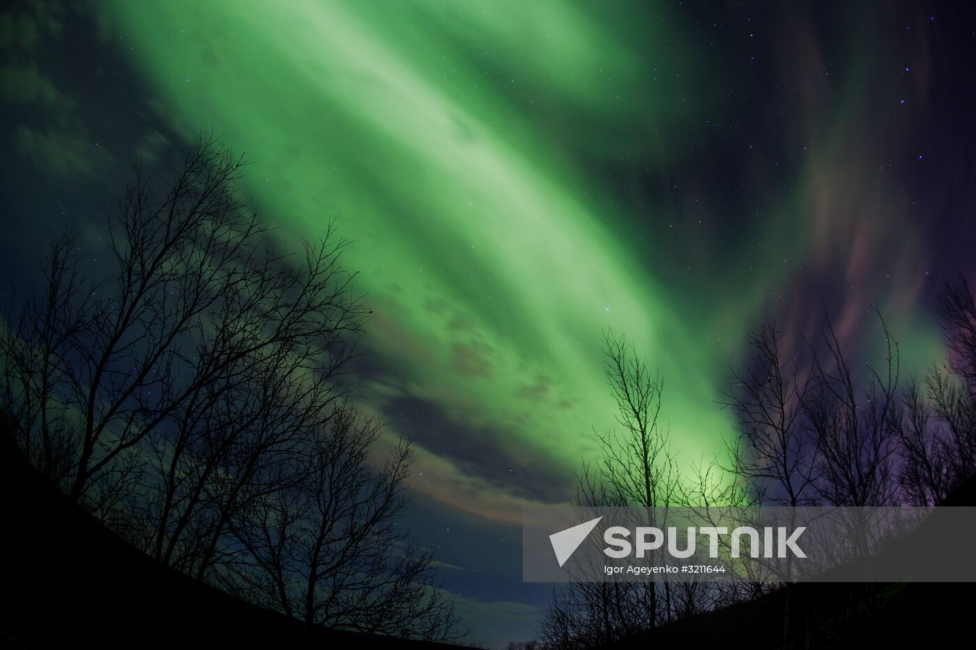 Northern lights in Murmansk region